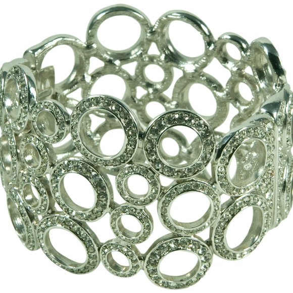 KENNETH JAY LANE PAVE CRYSTAL ALL AROUND BUBBLE